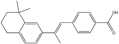 4-[(E)-2-[(5,6,7,8-Tetrahydro-8,8-dimethylnaphthalen)-2-yl]-1-propenyl]benzoic acid Struktur