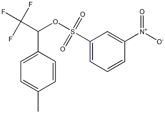 3-Nitrobenzenesulfonic acid 2,2,2-trifluoro-1-(4-methylphenyl)ethyl ester Struktur