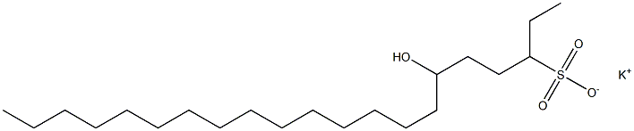 6-Hydroxyhenicosane-3-sulfonic acid potassium salt Struktur