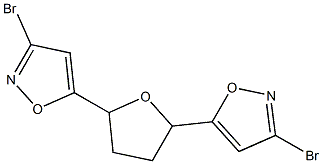 Tetrahydro-2,5-bis(3-bromoisoxazol-5-yl)furan Struktur