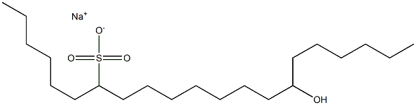 15-Hydroxyhenicosane-7-sulfonic acid sodium salt Struktur