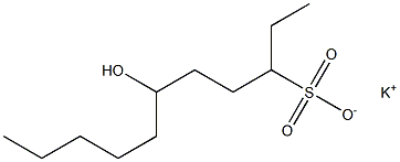 6-Hydroxyundecane-3-sulfonic acid potassium salt Struktur