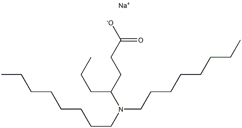 4-(Dioctylamino)heptanoic acid sodium salt Struktur