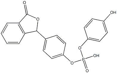 3-(4-Hydroxyphenyl)-3-[4-(phosphonooxy)phenyl]isobenzofuran-1(3H)-one Struktur