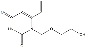 1-(2-Hydroxyethoxymethyl)-6-ethenylthymine Struktur