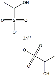 Bis(1-hydroxyethanesulfonic acid)zinc salt Struktur