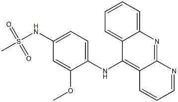 N-[4-[(Benzo[b][1,8]naphthyridin-5-yl)amino]-3-methoxyphenyl]methanesulfonamide Struktur