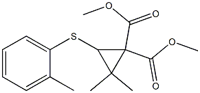 3-(2-Methylphenyl)thio-2,2-dimethylcyclopropane-1,1-dicarboxylic acid dimethyl ester Struktur