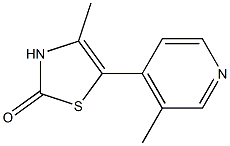 4-Methyl-5-(3-methyl-4-pyridyl)thiazol-2(3H)-one Struktur