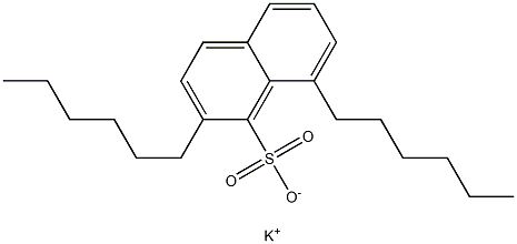 2,8-Dihexyl-1-naphthalenesulfonic acid potassium salt Struktur