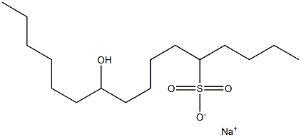 10-Hydroxyhexadecane-5-sulfonic acid sodium salt Struktur