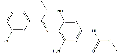 N-[(5-Amino-1,2-dihydro-3-(3-aminophenyl)-2-methylpyrido[3,4-b]pyrazin)-7-yl]carbamic acid ethyl ester Struktur