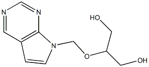 7-(2-Hydroxy-1-hydroxymethylethoxymethyl)-7H-pyrrolo[2,3-d]pyrimidine Struktur