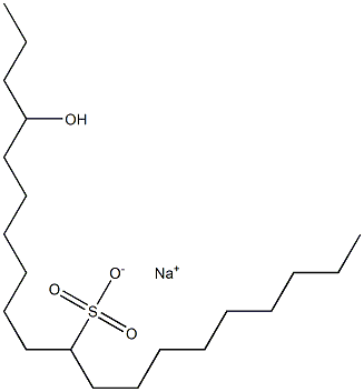 17-Hydroxyicosane-10-sulfonic acid sodium salt Struktur