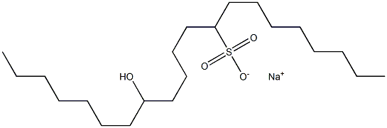 14-Hydroxyhenicosane-9-sulfonic acid sodium salt Struktur