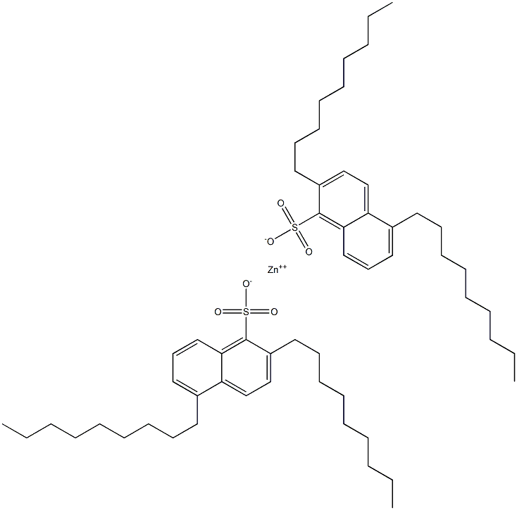 Bis(2,5-dinonyl-1-naphthalenesulfonic acid)zinc salt Struktur