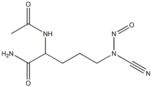 N-[4-(Acetylamino)-4-carbamoylbutyl]-N-nitrosocyanamide Struktur