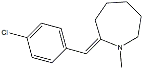 1-Methyl-2-[(4-chlorophenyl)methylene]hexahydro-1H-azepine Struktur