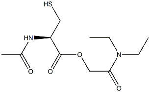 N-Acetyl-L-cysteine 2-diethylamino-2-oxoethyl ester Struktur