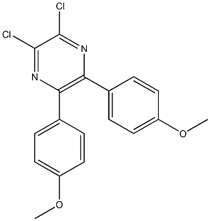 2,3-Dichloro-5,6-bis(4-methoxyphenyl)pyrazine Struktur