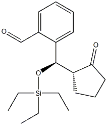 2-[(R)-[(R)-2-Oxocyclopentyl](triethylsilyloxy)methyl]benzaldehyde Struktur