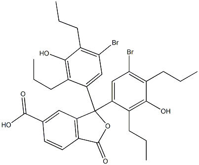 1,1-Bis(5-bromo-3-hydroxy-2,4-dipropylphenyl)-1,3-dihydro-3-oxoisobenzofuran-6-carboxylic acid Structure