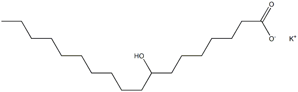 8-Hydroxystearic acid potassium salt Struktur