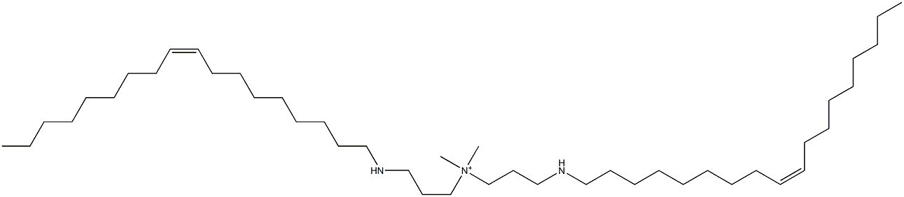 Dimethylbis[3-[[(Z)-9-octadecenyl]amino]propyl]aminium Struktur