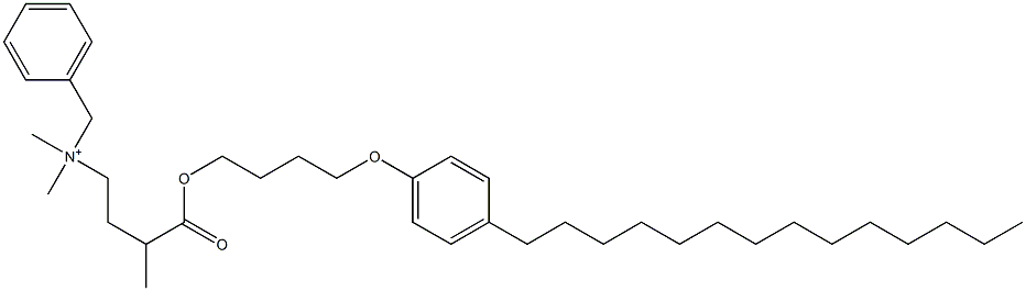 N,N-Dimethyl-N-benzyl-N-[3-[[4-(4-tetradecylphenyloxy)butyl]oxycarbonyl]butyl]aminium Struktur