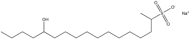 13-Hydroxyheptadecane-2-sulfonic acid sodium salt Struktur