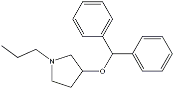 3-Diphenylmethoxy-1-propylpyrrolidine Struktur