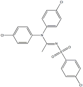 N1,N1-Bis(p-chlorophenyl)-N2-[(p-chlorophenyl)sulfonyl]acetamidine Struktur