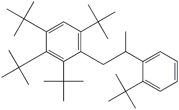 1-(2,3,4,6-Tetra-tert-butylphenyl)-2-(2-tert-butylphenyl)propane Struktur