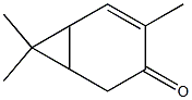 3,7,7-Trimethylbicyclo[4.1.0]hept-2-en-4-one Struktur