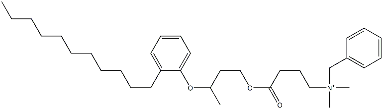 N,N-Dimethyl-N-benzyl-N-[3-[[3-(2-undecylphenyloxy)butyl]oxycarbonyl]propyl]aminium Struktur