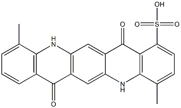 5,7,12,14-Tetrahydro-4,11-dimethyl-7,14-dioxoquino[2,3-b]acridine-1-sulfonic acid Struktur