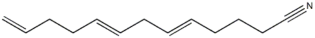 5,8,12-Tridecatrienenitrile Struktur