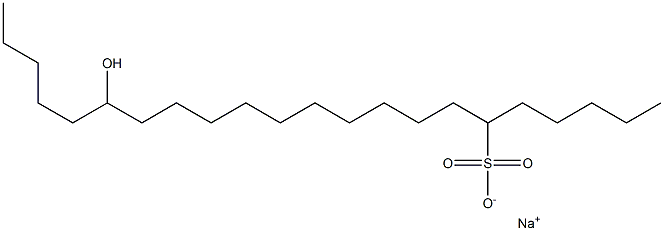 17-Hydroxydocosane-6-sulfonic acid sodium salt Struktur