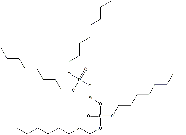 Bis[bis(octyloxy)phosphinyloxy]tin(II) Struktur