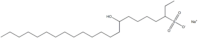 8-Hydroxydocosane-3-sulfonic acid sodium salt Struktur