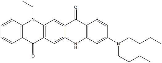 3-(Dibutylamino)-12-ethyl-5,12-dihydroquino[2,3-b]acridine-7,14-dione Struktur