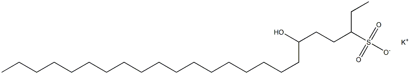 6-Hydroxytetracosane-3-sulfonic acid potassium salt Struktur