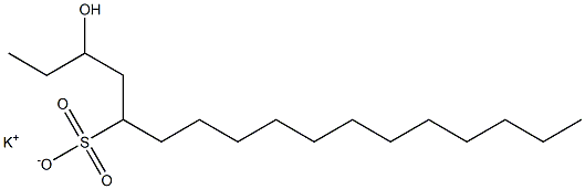 3-Hydroxyheptadecane-5-sulfonic acid potassium salt Struktur