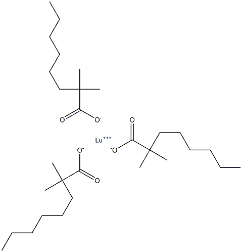 Tris(2,2-dimethyloctanoic acid)lutetium salt Struktur