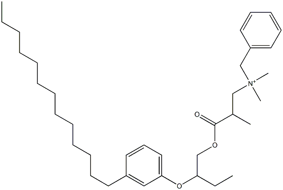 N,N-Dimethyl-N-benzyl-N-[2-[[2-(3-tridecylphenyloxy)butyl]oxycarbonyl]propyl]aminium Struktur