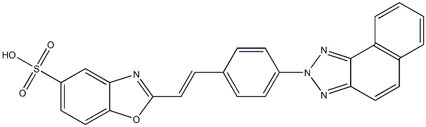 2-[4-(2H-Naphtho[1,2-d]triazol-2-yl)styryl]benzoxazole-5-sulfonic acid Struktur