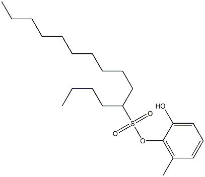 5-Pentadecanesulfonic acid 2-hydroxy-6-methylphenyl ester Struktur