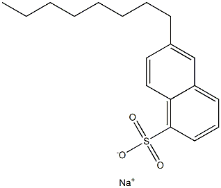 6-Octyl-1-naphthalenesulfonic acid sodium salt Struktur