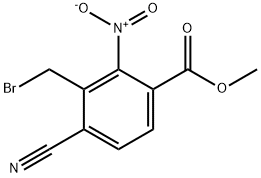 3-(Bromomethyl)-4-cyano-2-nitroBenzoic  acid  methyl  ester Struktur