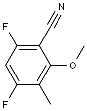 4,6-Difluoro-2-methoxy-3-methylbenzonitrile Struktur